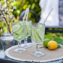 Komplet pokali pucharków LEAVES 340ml 6 sztuk